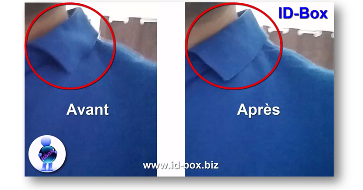 Tip How to Iron a shirt or a Polo collar without removing the clothes Before After