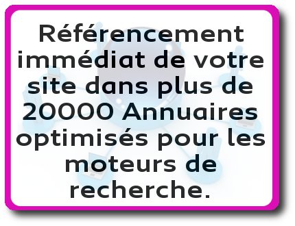 Referencement automatique de Votre site web dans 20000 annuaires